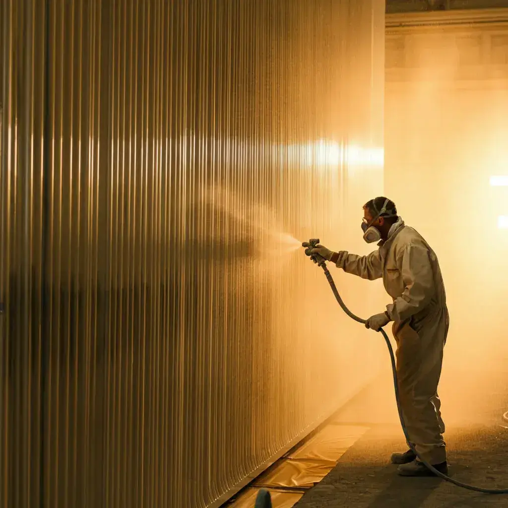 curtain wall spraying