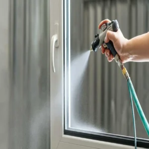 uPVC Window Spraying